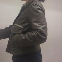 giubbotto in pelle verde TG.44