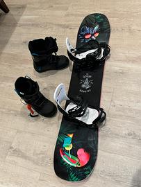 Snowboard Salomon  130+attachi Burton+ Scarponi