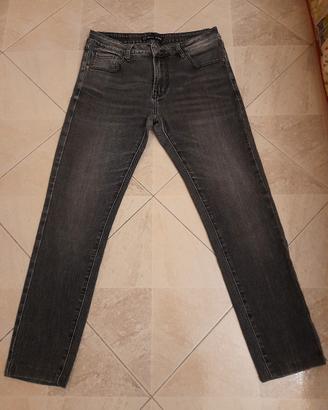 jeans uomo grigio scuro tg 46 modello slim 