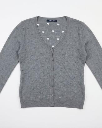 Cardigan grigio scollo a V Extra Me S/M