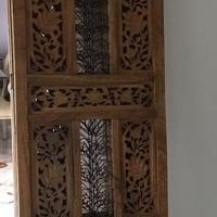paravento artigianale  in legno intagliato