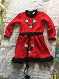 Vestito bambina tirolese vintage 1/2 anni