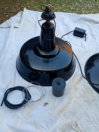 coppia lampade industriali anni 60 