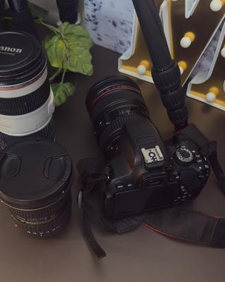 canon 650d + varie focali