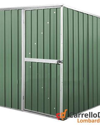 Box da giardino lamiera 175x185cm 2,92mq verde