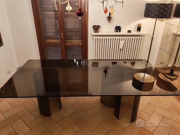Tavolo vetro bronzo design FIAM