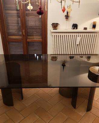 Tavolo vetro bronzo design FIAM