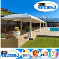 Copertura gazebo 6x6 cupola pvc bianco CERTIFICATO