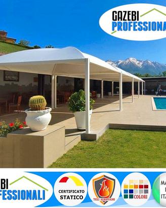 Copertura gazebo 6x6 cupola pvc bianco CERTIFICATO