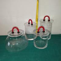 Vasi arredo/contenitori in vetro IVV,con coperchio