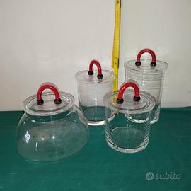 Vasi arredo/contenitori in vetro IVV,con coperchio