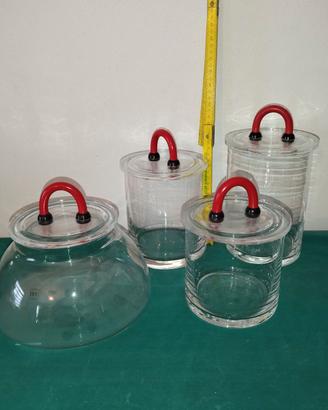 Vasi arredo/contenitori in vetro IVV,con coperchio