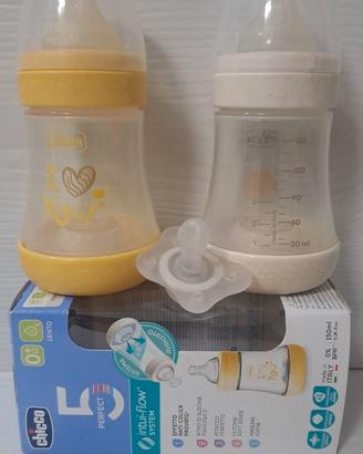 2 Biberon Chicco perfect 5 anti-colica 0 mesi+