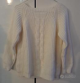 Maglione bianco donna