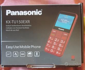 Panasonic kx-tu150 rosso cellulare anziani nuovo