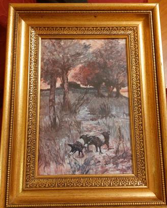 quadro con cornice legno
