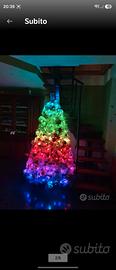 Albero natale innev. e luci twinkly 