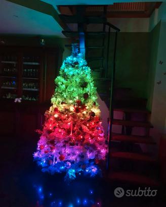 Albero natale innev. e luci twinkly 