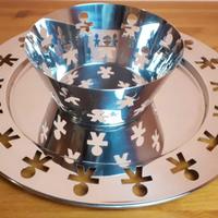 Alessi Cestino GIROTONDO con Vassoio in acciaio 