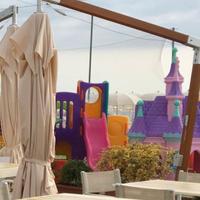 Ombrelloni con palo laterale in resina