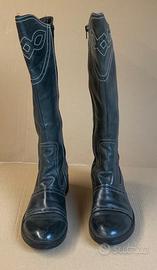 Stivali da donna in pelle grigio antracite – 39