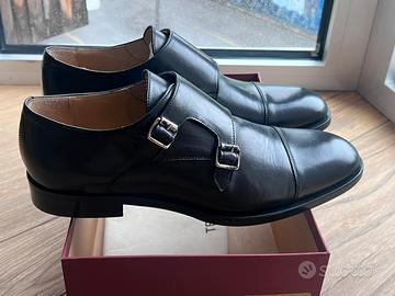 Sacrpe stringate Testoni Double Monk