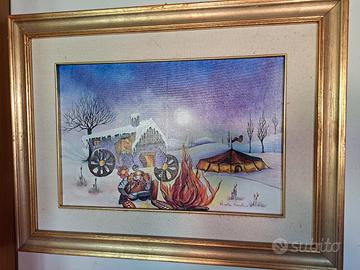Quadro naif firmato 