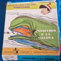 Pellicola vintage  super 8 Pinocchio e la balena.