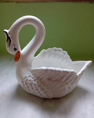 cigno in ceramica vintage