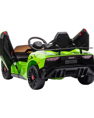 Auto elettrica Lamborghini Aventador  Verde bimbo