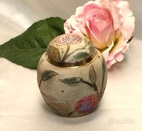 Barattolo Zenzero Vintage Vasetto ottone cloisonnè