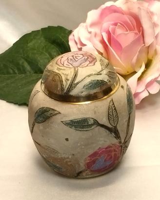 Barattolo Zenzero Vintage Vasetto ottone cloisonnè