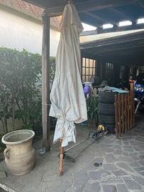 Ombrellone in legno made in italy robusto