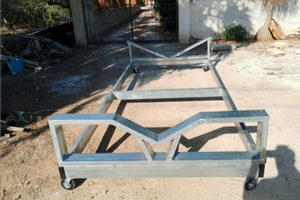 Invaso per barca o gommone con ruote