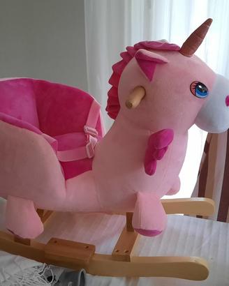 Unicorno a Dondolo Rosa