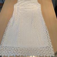 Elegante abito bianco smanicato tg.S