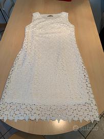Elegante abito bianco smanicato tg.S