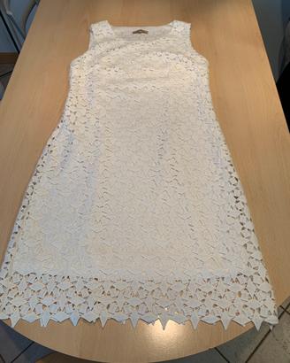 Elegante abito bianco smanicato tg.S