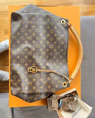 Borsa Artsy tweed con foulard