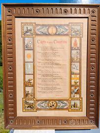 Raro quadro " Cantico delle Creature", firmato 