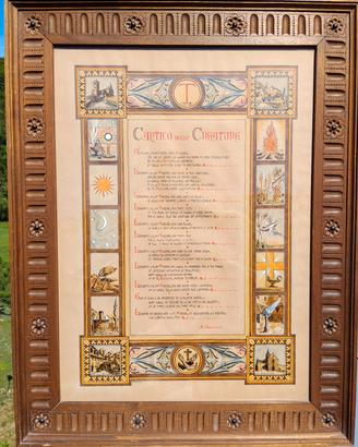 Raro quadro " Cantico delle Creature", firmato 