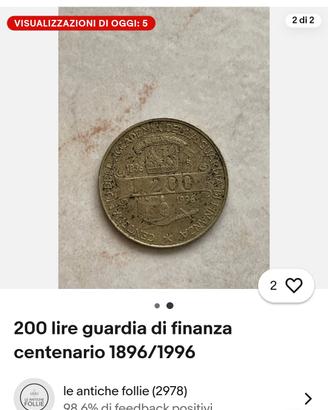 moneta da 200 lire