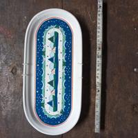 Piatto ovale in ceramica cm 28