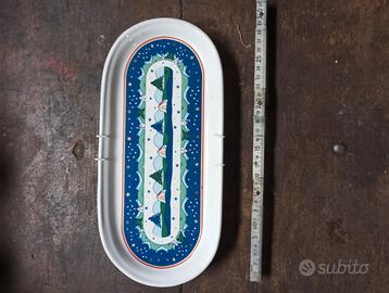 Piatto ovale in ceramica cm 28