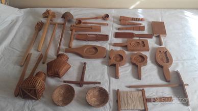 Grande collezione oggetti legno Orientali