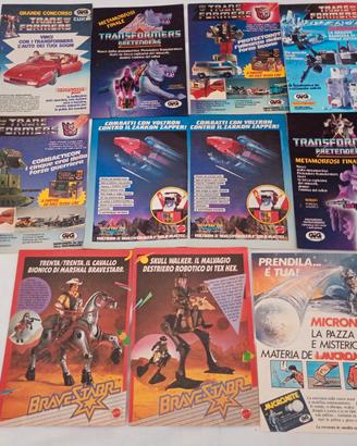 Lotto pubblicità Transformers GIG Bravestar Mattel