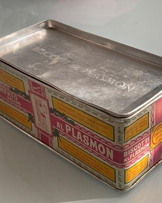 Scatola in latta Plasmon vintage