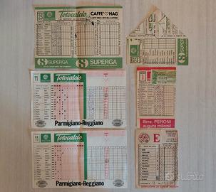 6 Schedine Totocalcio ed Enalotto 1969/1989