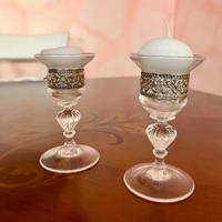 Coppia di candelabri in argento