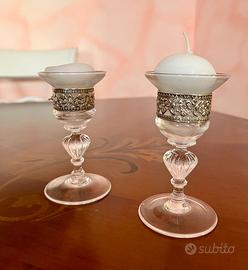 Coppia di candelabri in argento